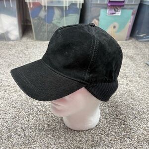 Wilsons Leather Julian Suede Leather Trooper Ear Flap Hat Cap Size L/XL Black